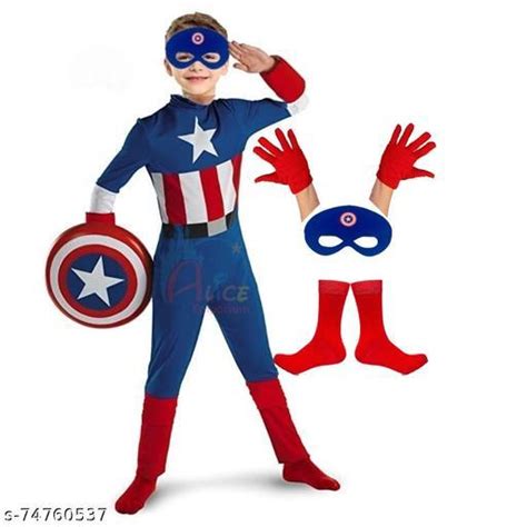 Kids Captain America Dress Costume