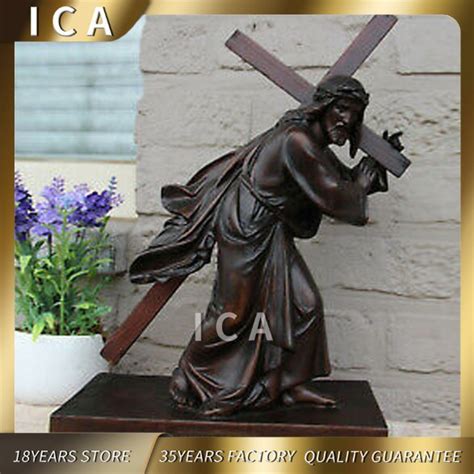 Life Size Bronze Casting Church Bronze Jesus Cross Statue China