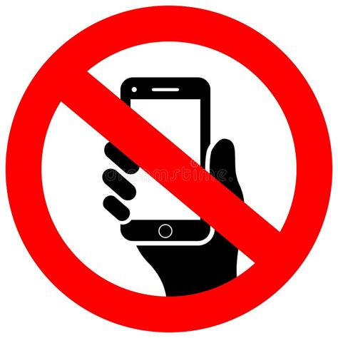 No Cell Phone Vector Sign Stock Vector Illustration Of Notice 117297449