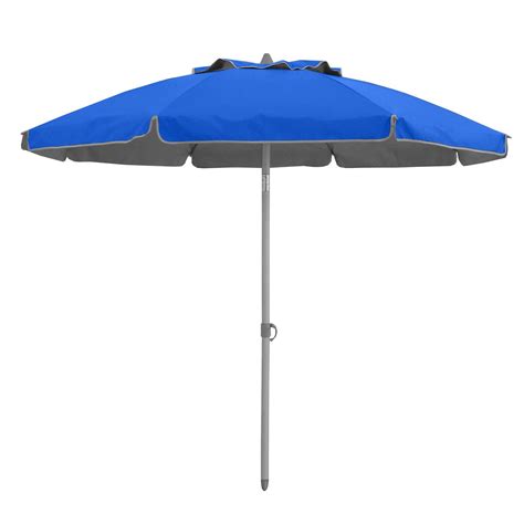 essential 185cm royal blue beach umbrella beachkit