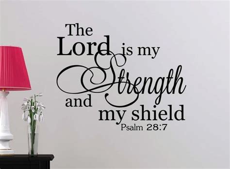 The Lord Is My Strength And My Shield Psam 287 Handmade