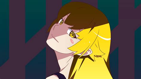 Wallpaper Illustration Blonde Long Hair Monogatari Series Anime