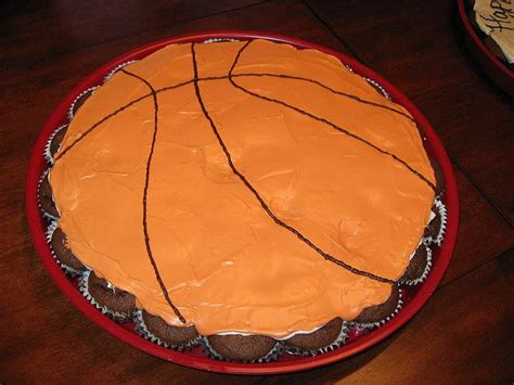 Basketball Cupcake Cake Cupcake Cakes Basketball Cupcakes Basketball Cake