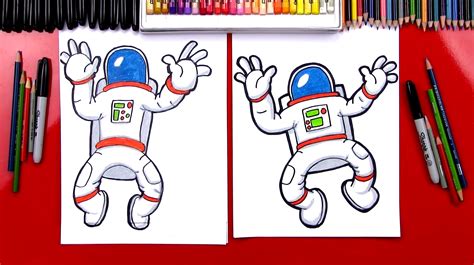 How To Draw An Astronaut Art For Kids Hub