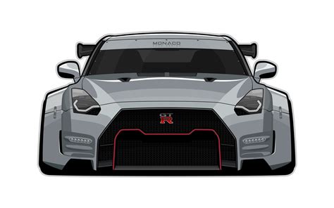 Doing a front, two point perspective drawing of a convertible can be one of the most difficult views to master of all the views car designers have at their disposal. VECTOR SERIES Nissan GTR Widebody - Front by ...
