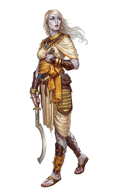 Female Janni Rogue Pathfinder Pfrpg Dnd Dandd 35 5e 5th Ed D20 Fantasy