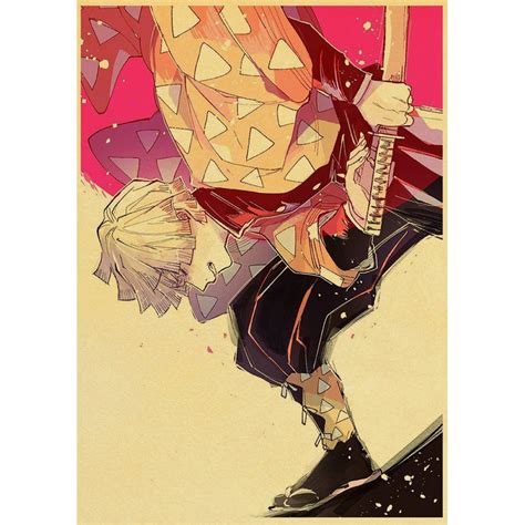 Kimetsu No Yaiba Poster Agatsuma Zenitsu Demon Slayer Storeandise