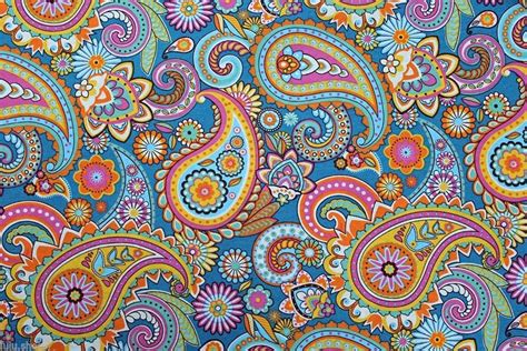 Blue Paisley Designer Curtain Upholstery Cotton Fabric Material 110