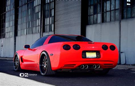 Pics Red C5 Corvette On D2forged Fms05 Wheels Pinnacle Auto