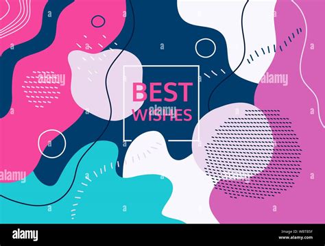 Best Wishes Modern Flat Design Style Abstract Banner Stock Vector