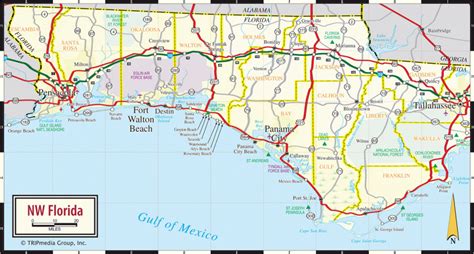 Florida Panhandle Map Printable Maps