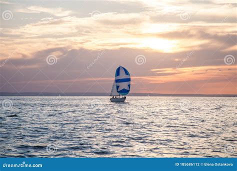 Yachts At Sunset Stock Photo Image Of Scene Dawn Sailboat 185686112