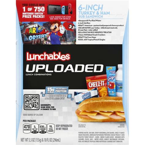 lunchables uploaded turkey and ham sub convenience meals each from safeway instacart