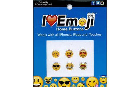 Everything Emoji Sticker Epoxy Home Button 6pc Michaels