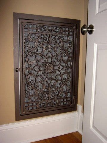 Often the best vent covers for residential spaces, decorative designs come in lots of looks to match your furniture, trim and color scheme. Before & After | Fancy Vents | Air conditioner hide, Air return, Vent covers