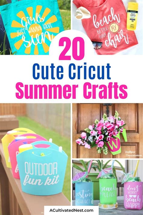 20 Cute Cricut Summer Crafts A Cultivated Nest
