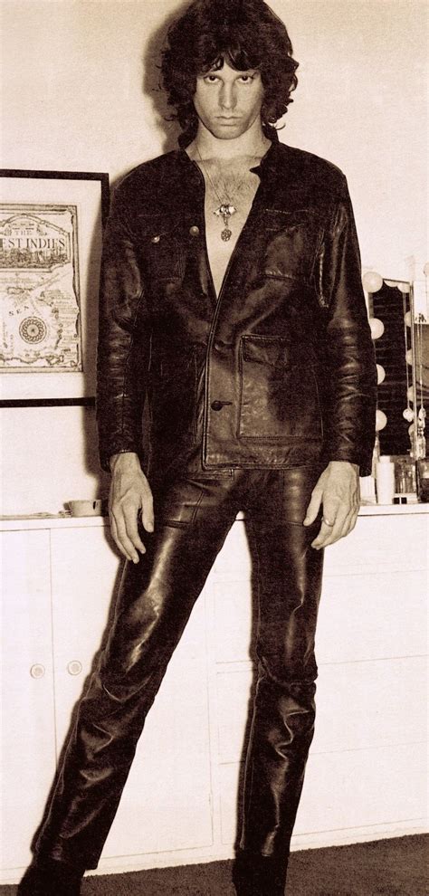 Jim Morrison In Leather The Doors 1960s Bw Photo Detail Sepia Tinted
