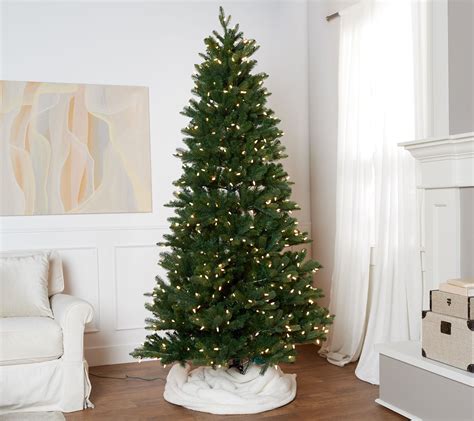 Santas Best Grand Spruce Christmas Tree With Faceted Bulbs