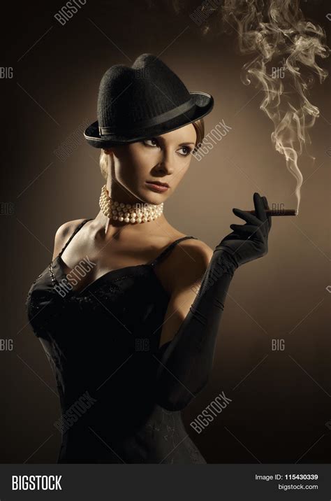 woman smoking cigar image and photo free trial bigstock
