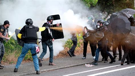 Portland Protests City Defends Hands Off Policing After Groups Clash