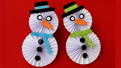 Diy Paper Snowman How To Make A Paper Snowman Christmas Decoration