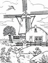 Windmill Coloring Farm Getcolorings Getdrawings sketch template
