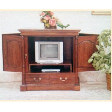 Solid Mahogany Wood Tv Stand Cabinet With Door
