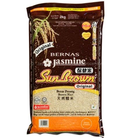 When cooked, they yield tender texture with mild, chewier, nutty flavour and distinct aroma. Bernas Jasmine SunBrown Original Brown Rice Beras Perang 2kg | Shopee Malaysia