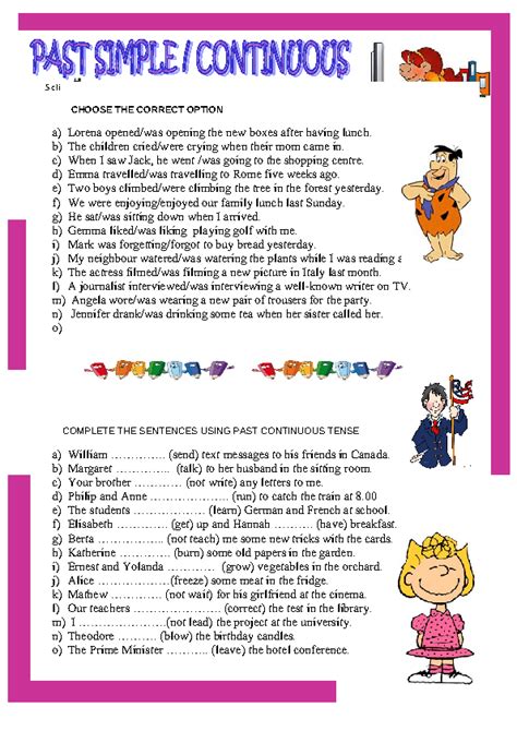 Past Continuous Vs Past Simple Esl Worksheet By Paola Vrogue Co