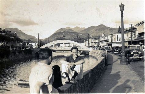 Dad And A Local In Chinatown Honolulu C 1942 Hawaii Life Oahu