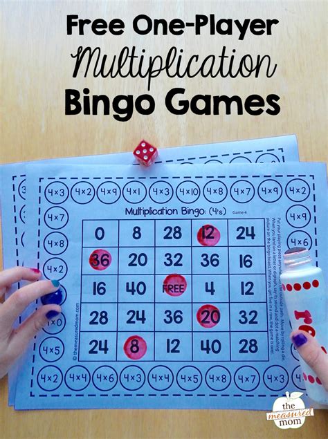 Multiplication Math Bingo Game Wiskunde Printable Bingo Cards