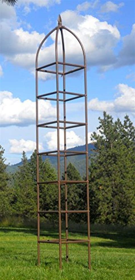 H Potter Iron Trellis Large Obelisk For Climbing Garden Etsy Metal
