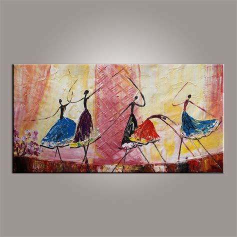 Ballet Dancer Art Canvas Painting Abstract Painting Large Art Abst