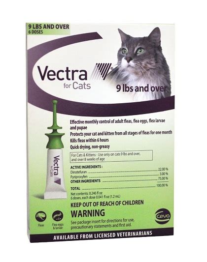 While veterinarians may prescribe vectra for treating fleas only in cats and kittens, vectra 3d (primarily meant for dogs) 3 should never be applied to cats. Vectra for Cats: Uses, Dosage, Side Effects | ThePetStep.com