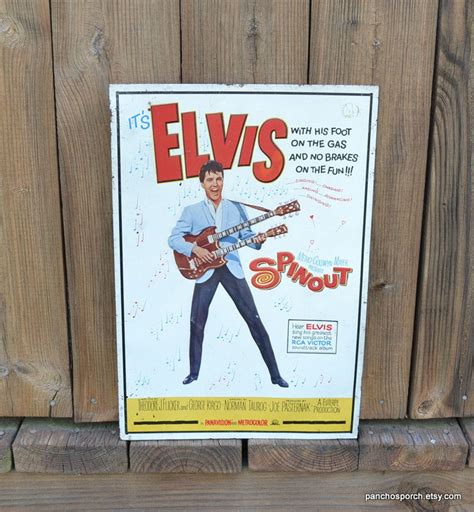Vintage Elvis Presley Spinout Metal Sign Movie Poster Etsy Australia
