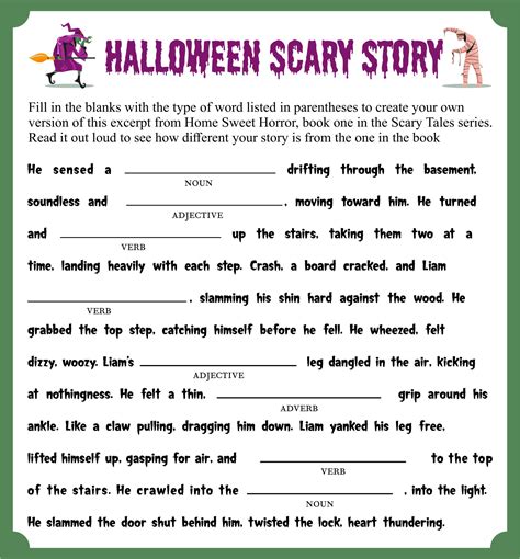 Halloween Mad Lib Printable