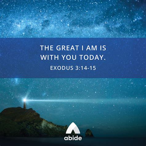 The Great I Am Exodus 314 15 Abide In 2021 The Great I Am
