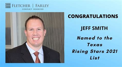 Jeff Smith Civil Litigation Defense Selected To The 2021 Texas Rising Star List Fletcher
