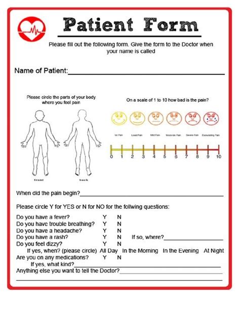 Fun Doctor Charts To Print Dramatic Play Preschool