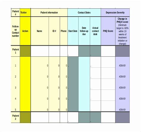 Patient Tracking Excel Template