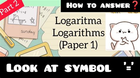 Addmath Spm Logaritma Paper 1 Trial Questions Part 2 Youtube