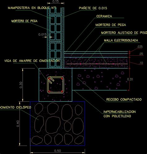 Simple Foundations Dwg Detail For Autocad • Designs Cad