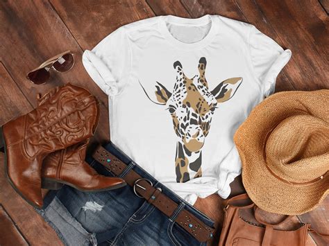 Giraffe Camiseta Camiseta Jungle Con Estilo 100 Algodón Etsy España