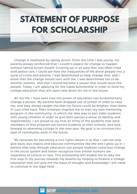 Personal Statement For Mba Scholarship Sample Welcome To The Purdue Owl