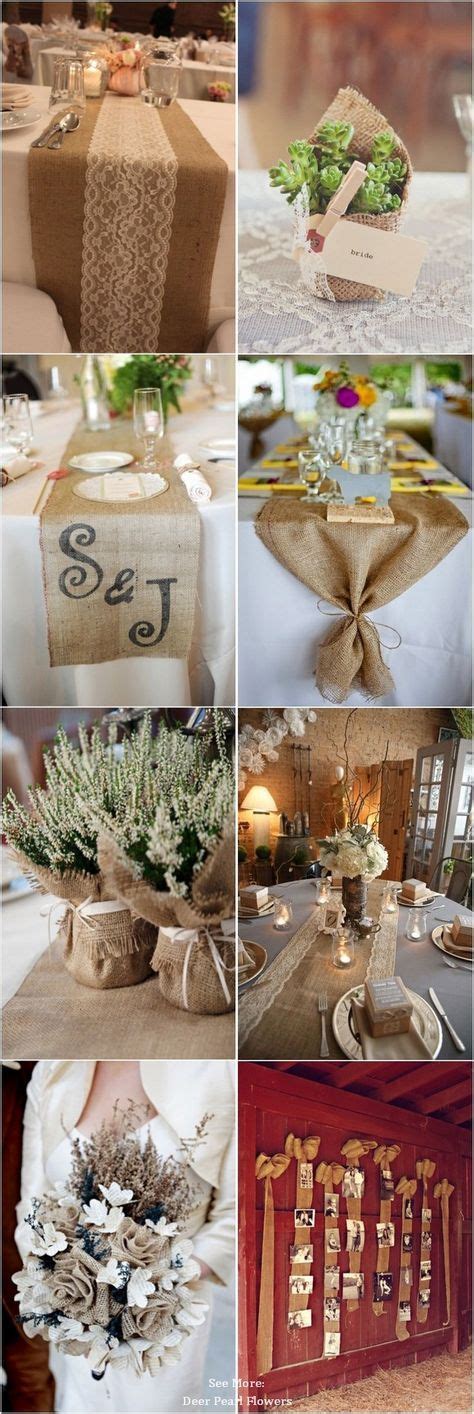55 chic rustic burlap and lace wedding ideas 50 chic rustic b