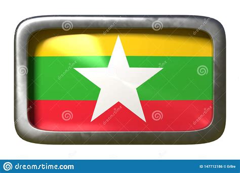 Myanmar flag sign stock illustration. Illustration of rusty - 147712186