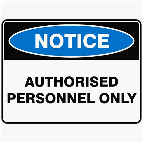 Authorized Personnel Only Sign Printable