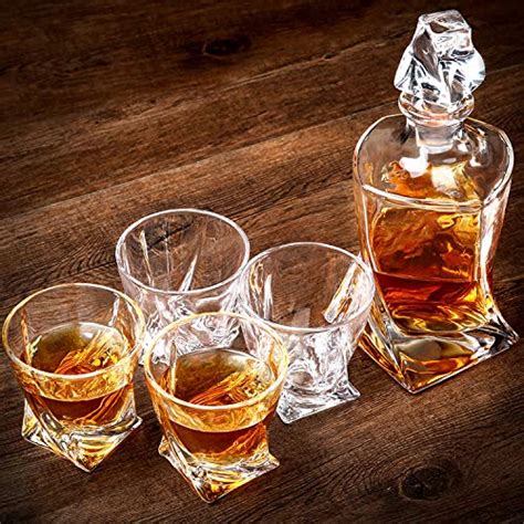 Buy Lighten Life Whiskey Decanter Sets Non Lead Crystal Whiskey Glasses And Decanter Set In T