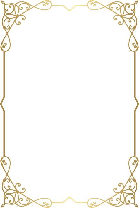 Gold Border Frame Transparent Clip Art Image Clip Art