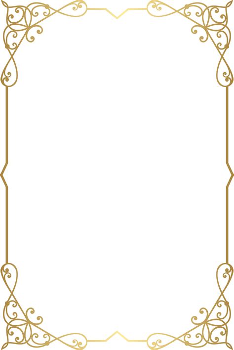 Border Frame Gold Clip Art Png Image 69d